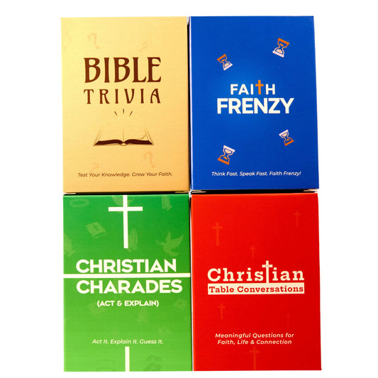 Christian Party Collection - Bible Trivia, Faith Frenzy, Christian Charades, Christian Table Conversation